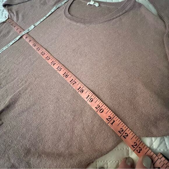 Garnet Hill Mauve Pocket Sweater Tunic Length Long Sleeved Lightweight Top - Picture 10 of 10